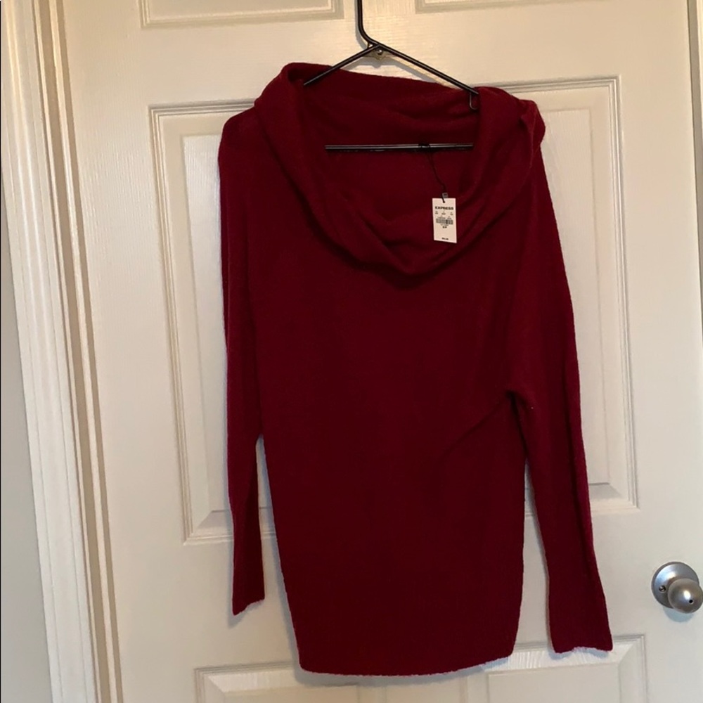 Dark red express sweater